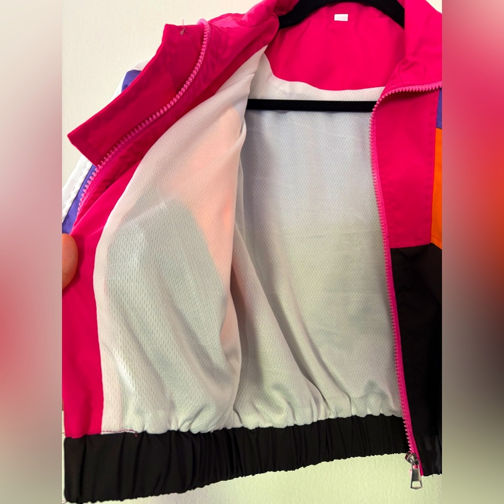 Calculated Retro Hip-Hop Kids Purple Colorblock Dance Costume Tracksuit 6Y Y2K - Picture 7 of 16